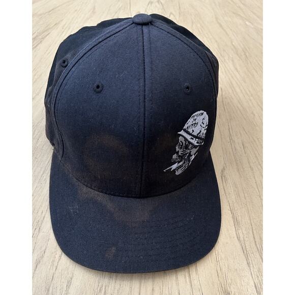 Metal Mulisha Nitro Hat Skull smoking flexfit Cap Distressed THRASHED Faded S/M - Picture 5 of 12